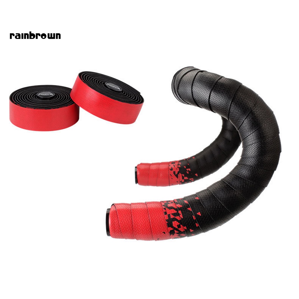 1 Bộ Băng Quấn Tay Cầm Xe Đạp Giả Da Co Giãn Họa Tiết Hình Học Màu Gradient