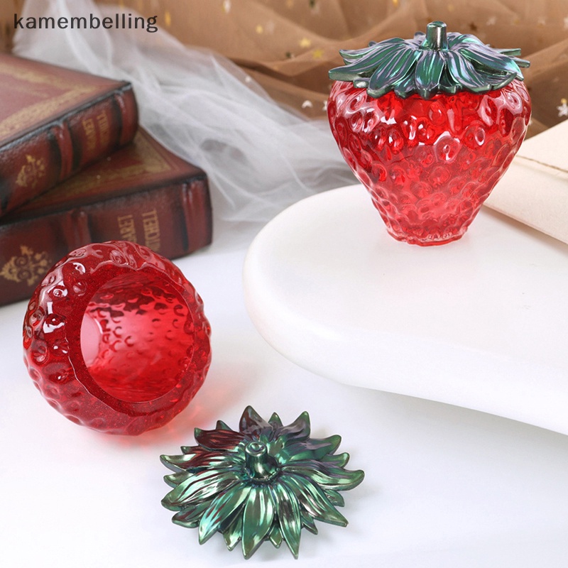 Khuôn Silicone Làm Hộp Đựng Trang Sức Trái Dâu Tây DIY