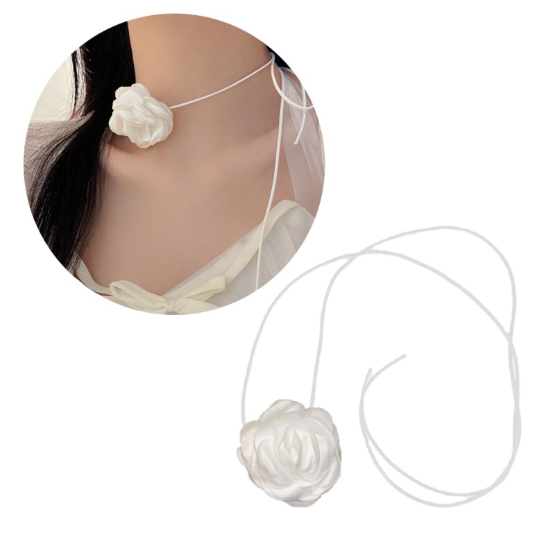 Dây Chuyền Mặt Hoa Hồng Lớn Đơn Giản Dễ Phối Đồ Phong Cách Âu Mỹ