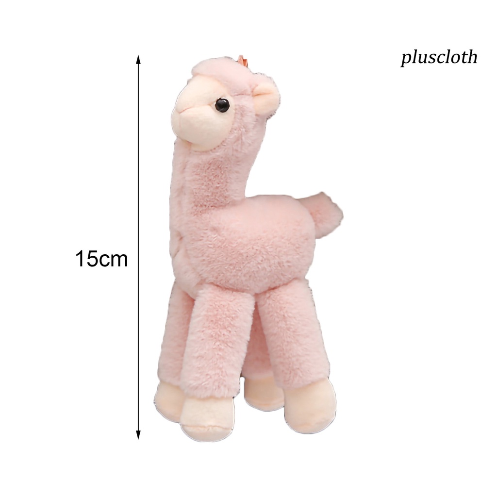 Thú Nhồi Bông Hình Lạc Đà Alpaca 3D Mắt Dài 15cm Dễ Thương Trang Trí Ba Lô