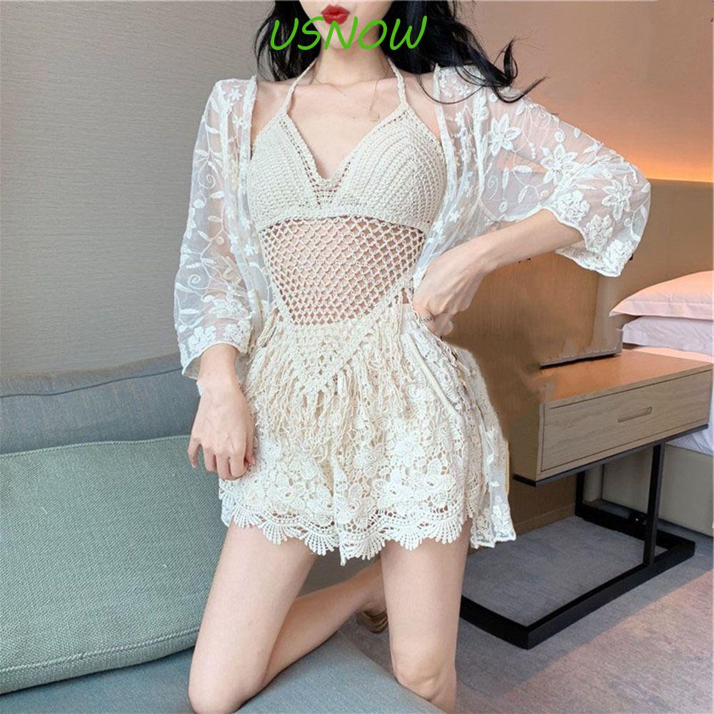 Áo Croptop Dệt Kim Không Tay Hở Lưng Có Đệm Ngực Phong Cách Boho Cho Nữ