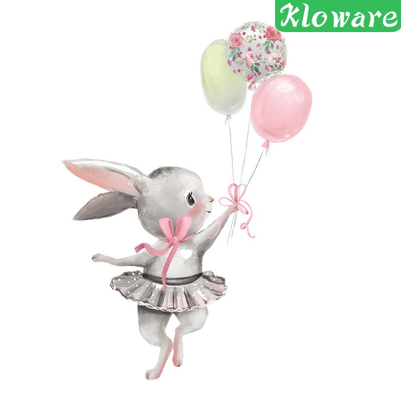 Giấy Dán Tường Hình Thỏ Múa Ba Lê Trang Trí Phòng Bé