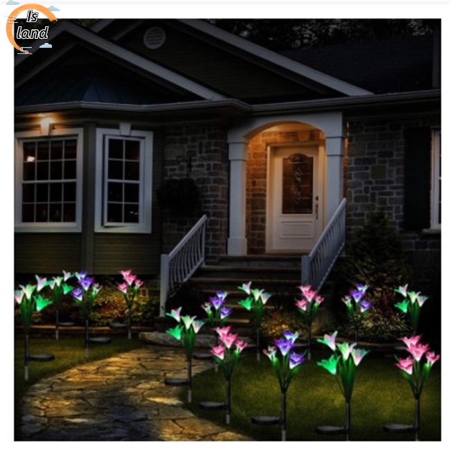 Dây Đèn Led 4 Hoa Lily Ip65 Chống Thấm Nước Tùy Chỉnh Tiện Dụng Trang Trí Lối Đi Sân Vườn