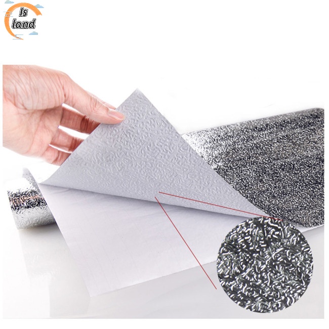 Cuộn Giấy Lá Nhôm Dán Tường / Sàn Nhà Bếp Chống Dầu / Thấm Nước Kích Thước 40X100CM