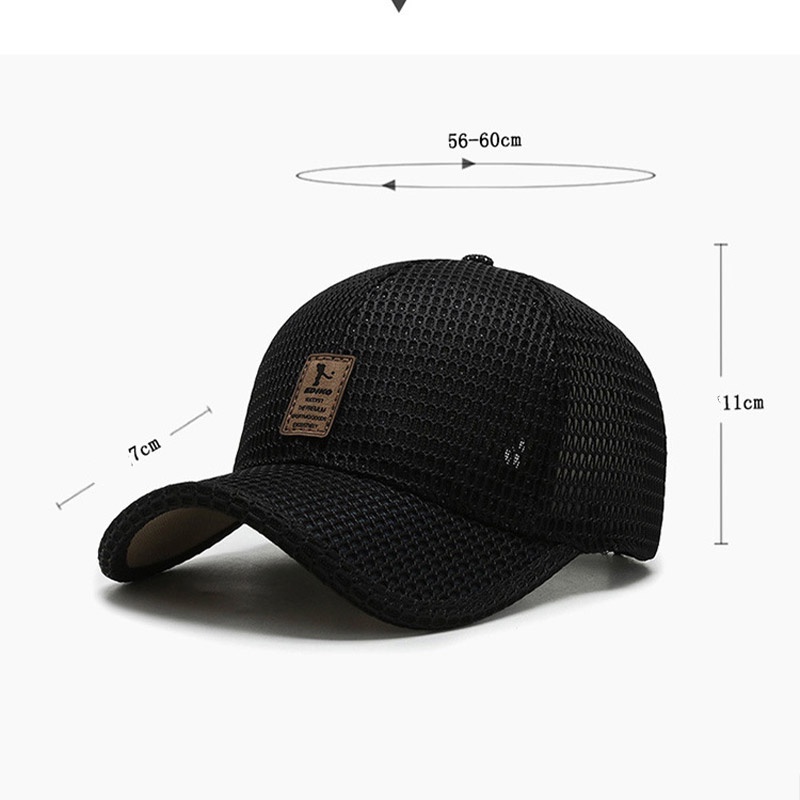 Mũ Lưỡi Trai Phối Lưới Thoáng Khí Nhanh Khô Phong Cách Hàn Quốc Cho Nam