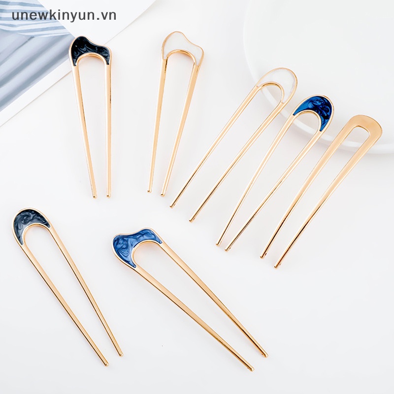 Trâm Cài Tóc Kim Loại Hình Chữ U Thời Trang Cho Nữ