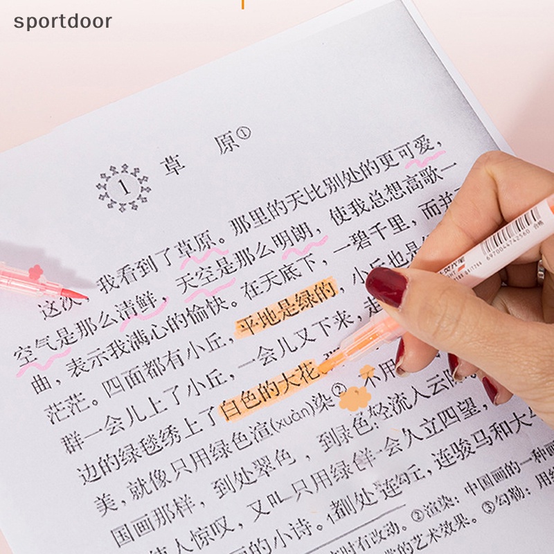 Bộ 6 Bút Đánh Dấu Hai Đầu DIY Sáng Tạo Cho Học Sinh