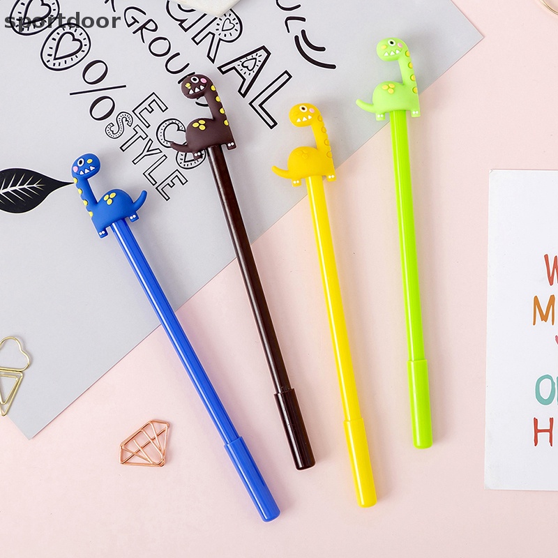 1 Bút Mực Gel Ngòi 0.5mm Hình Khủng Long Hoạt Hình Sáng Tạo