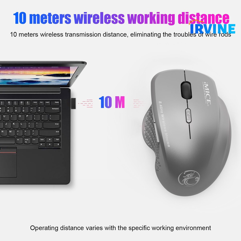 Chuột Không Dây IMICE G6 2.4GHz ABS Kết Nối Không Dây Cho Máy Tính