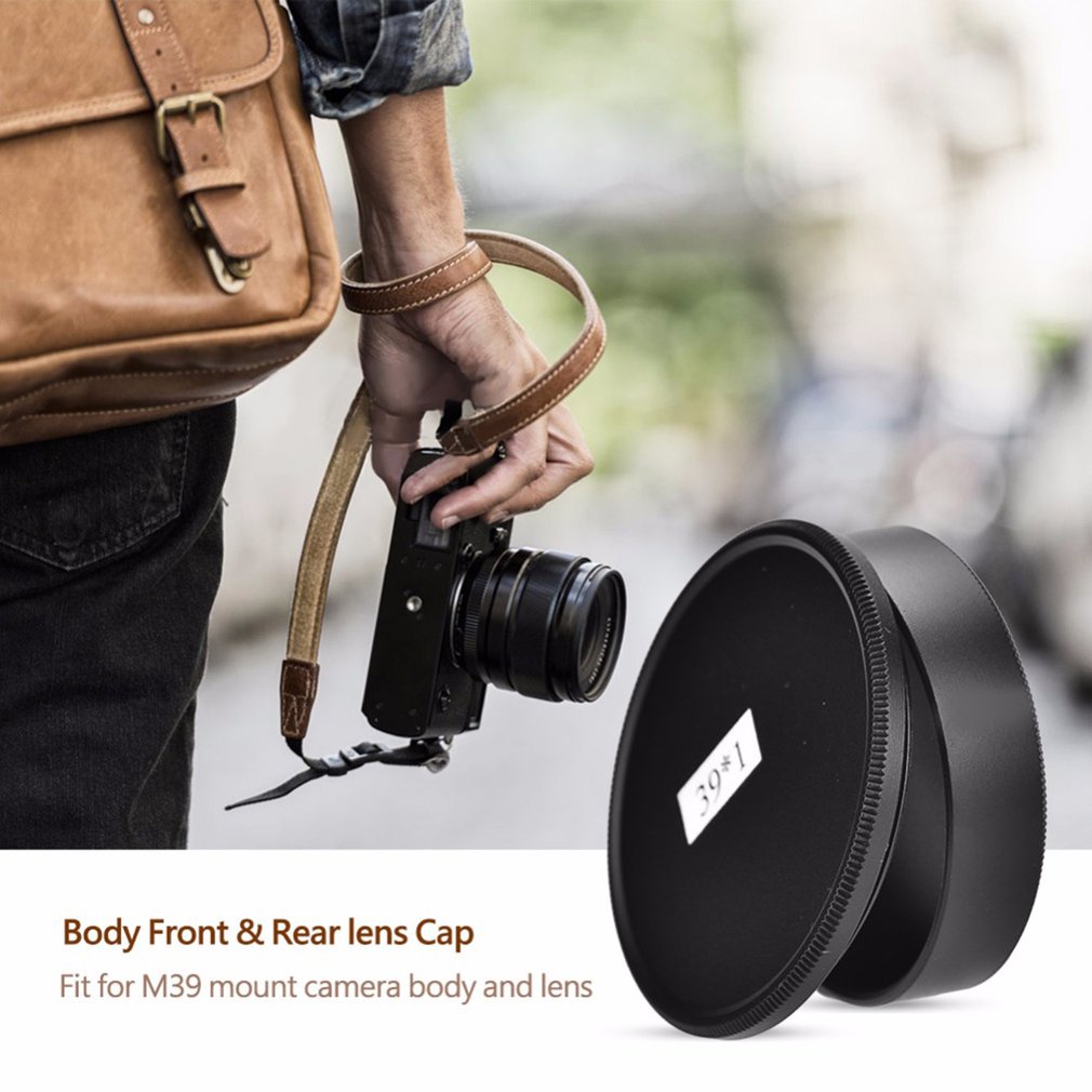 Metal Protective Body Front &amp; Rear Lens Dust Cap Cover For M39 Screw Mount Camera Lenses [Q/11]