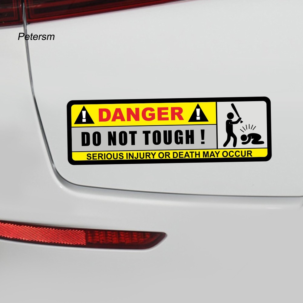 Bộ 2 Miếng Dán Trang Trí Xe Hơi Bằng PVC In Họa Tiết Vui Nhộn