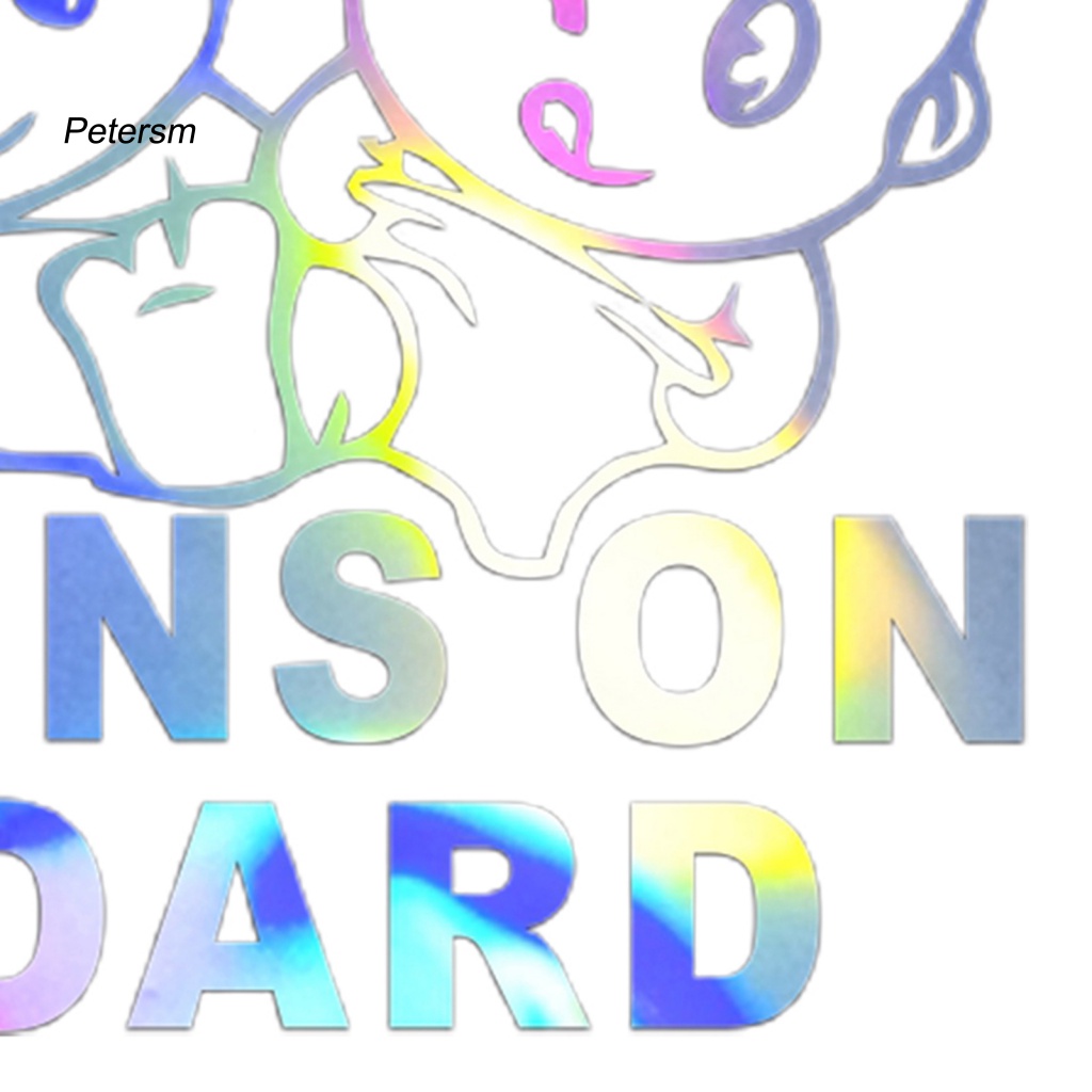 Miếng Dán Trang Trí Xe Hơi Bằng Nhựa PP In Chữ BABY ON BOARD Màu Sáng Dễ Thương