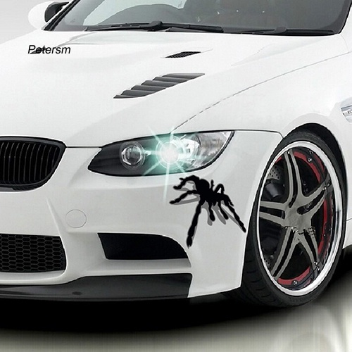 1 Cặp Đề Can Dán Xe Hơi Hình Nhện 3D Bằng Nhựa PP