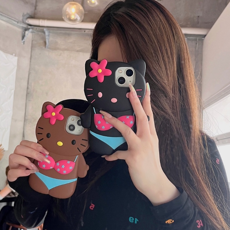 Ốp Điện Thoại Silicon Hình Cô Gái Mặc Bikini 3D Cho iPhone 6plus / 6splus / 7plus / 8plus / x / xs / Xsmaxm11 / 12 / 13 / 14 / pro / max / plus / promax