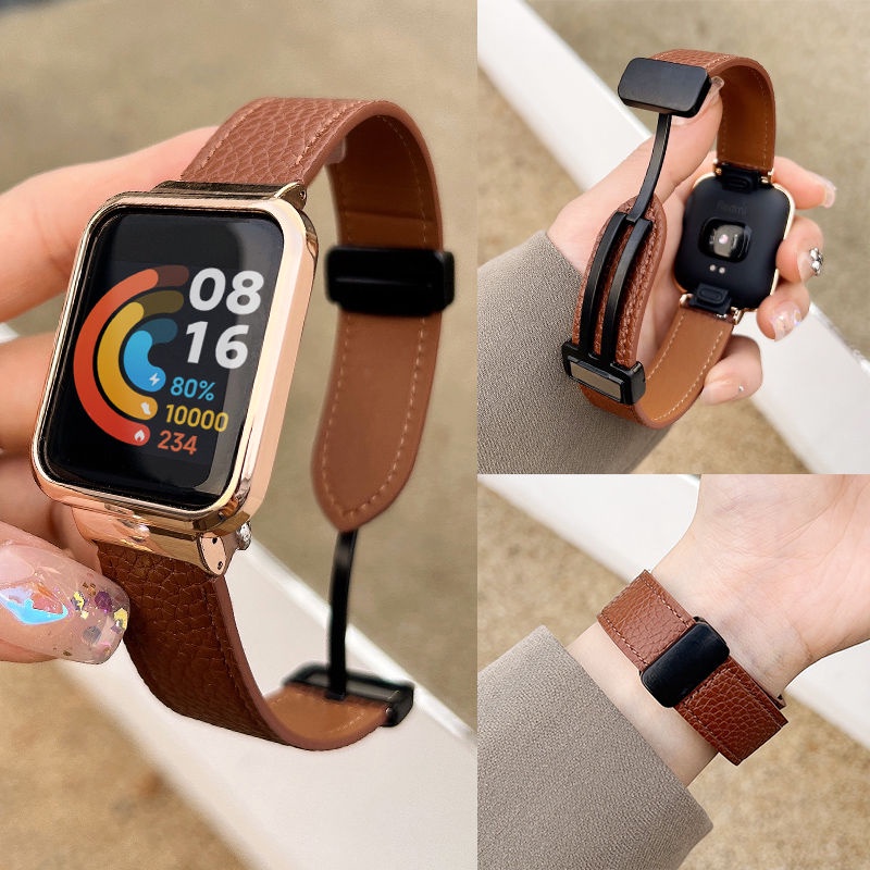 Dây Đeo Bằng Da Có Khóa Cho Đồng Hồ Thông Minh Redmi Watch 3 2 Lite / Mi Watch Lite