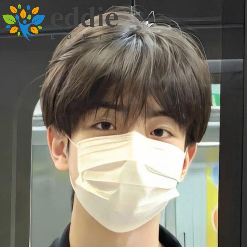 Bộ Tóc Giả Ngắn Thẳng 26EDIE Màu Đen Bằng Sợi Tổng Hợp Thời Trang Cho Nam