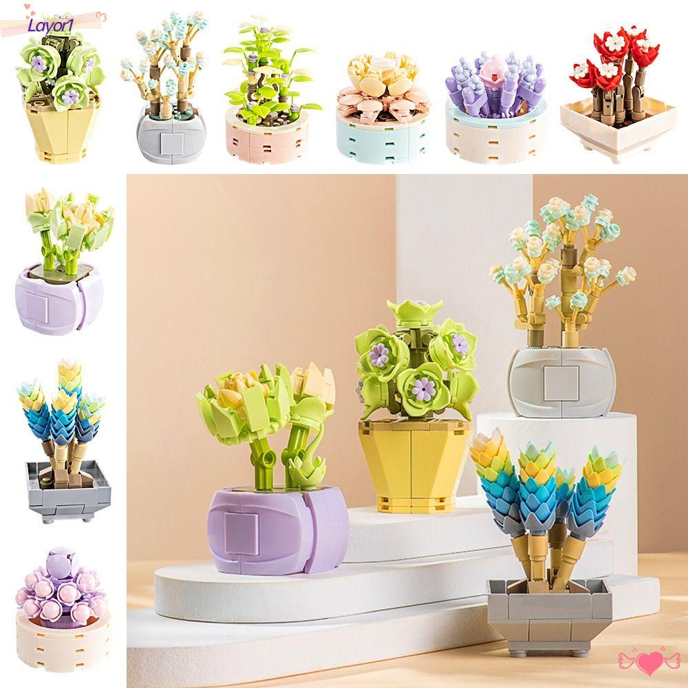 1 Bộ Đồ Chơi Xếp Hình Bó Hoa 3D Mini