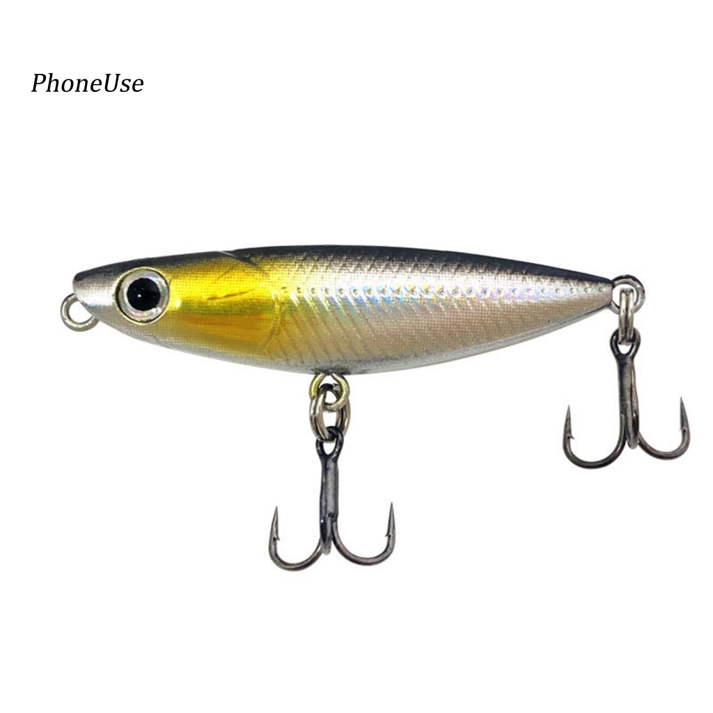 Mồi Câu Cá Giả Bằng PU 48mm / 2g Màu Sắc Tươi Sáng Có Móc Hình Mắt Cá 3D