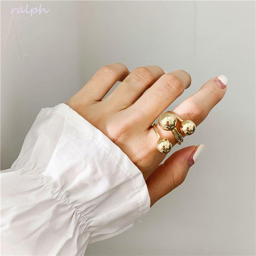 Nhẫn Đính Đá Hình Tròn Lớn Thời Trang Dành Cho Nữ|Trang Sức Màu Sắc Độc Đáo