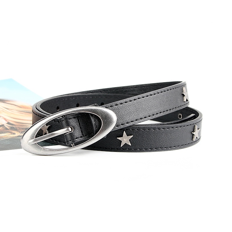 Thắt Lưng Màu Đen Mặt Trăng Ngôi Sao Thời Trang Cổ Điển Cho Nữ