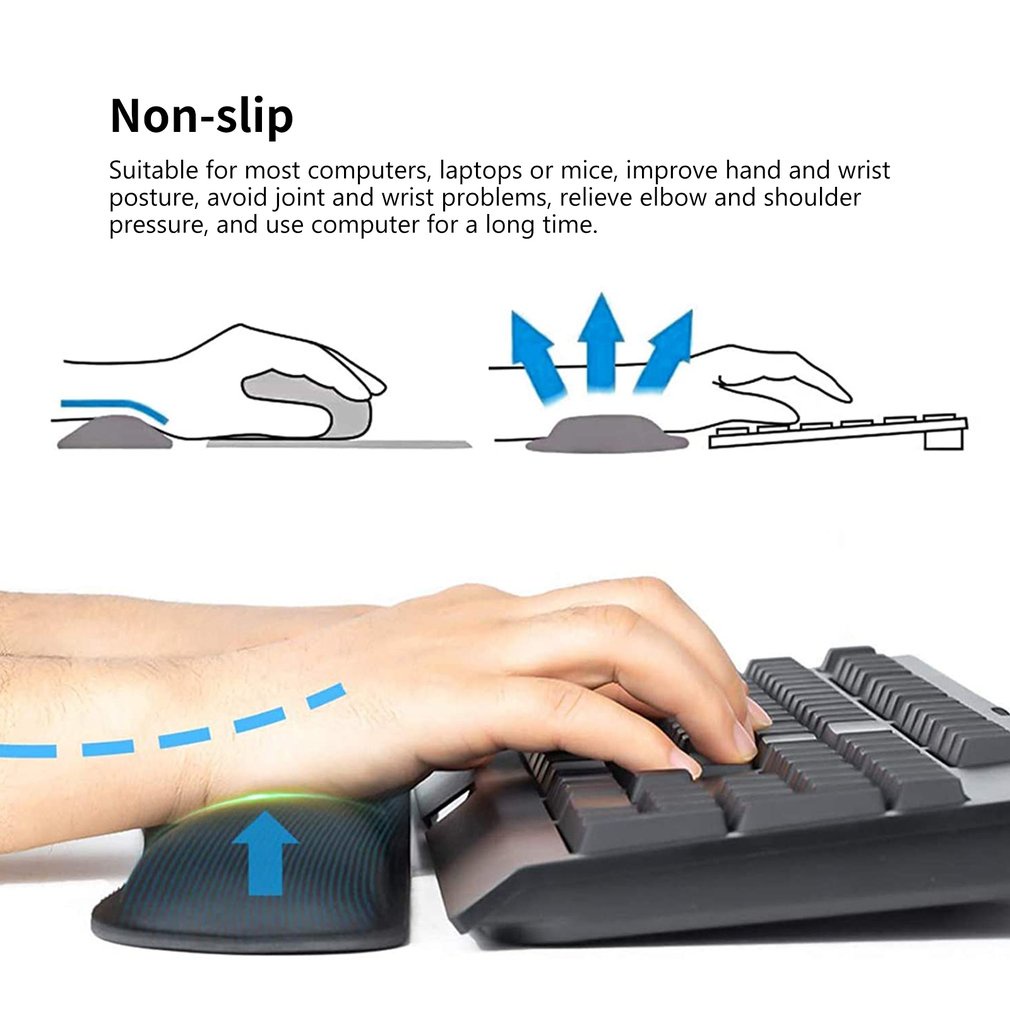 Computer Wristband Mouse Pad Hand Bracket Desktop Extender Armrest Holder Comfortable For Home And Office [Q/2]