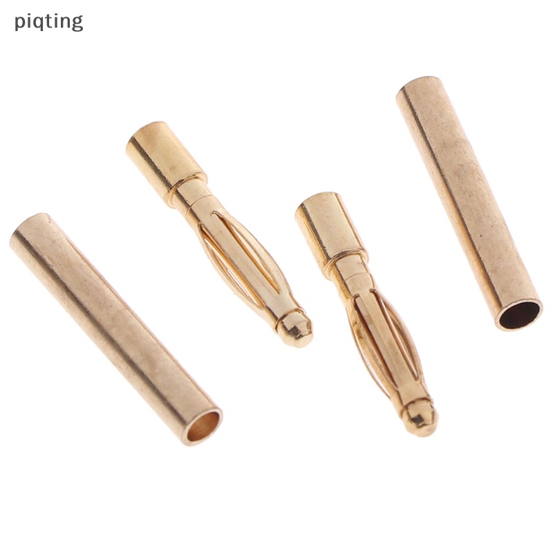 Set 20 Phích Cắm Chuối Nối Male &amp; Female 2mm Màu Vàng Cho Xe Hơi Điều Khiển Từ Xa