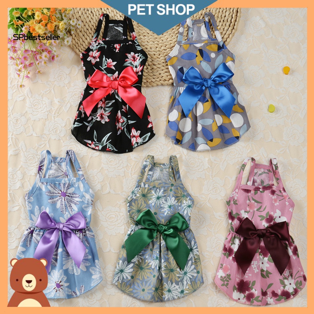 Đầm Công Chúa Mềm Mại In Họa Tiết Nhiều Màu Thời Trang Mùa Hè Cho Cún Cưng