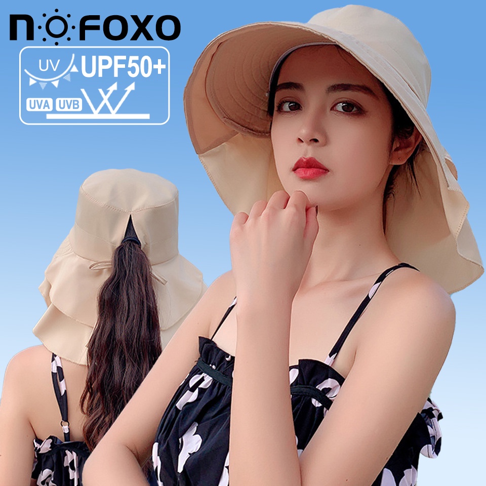 Mũ tai bèo NOFOXO UPF50+ chống nắng bảo vệ cổ/ chống tia UV thời trang mùa hè cho nam và nữ
