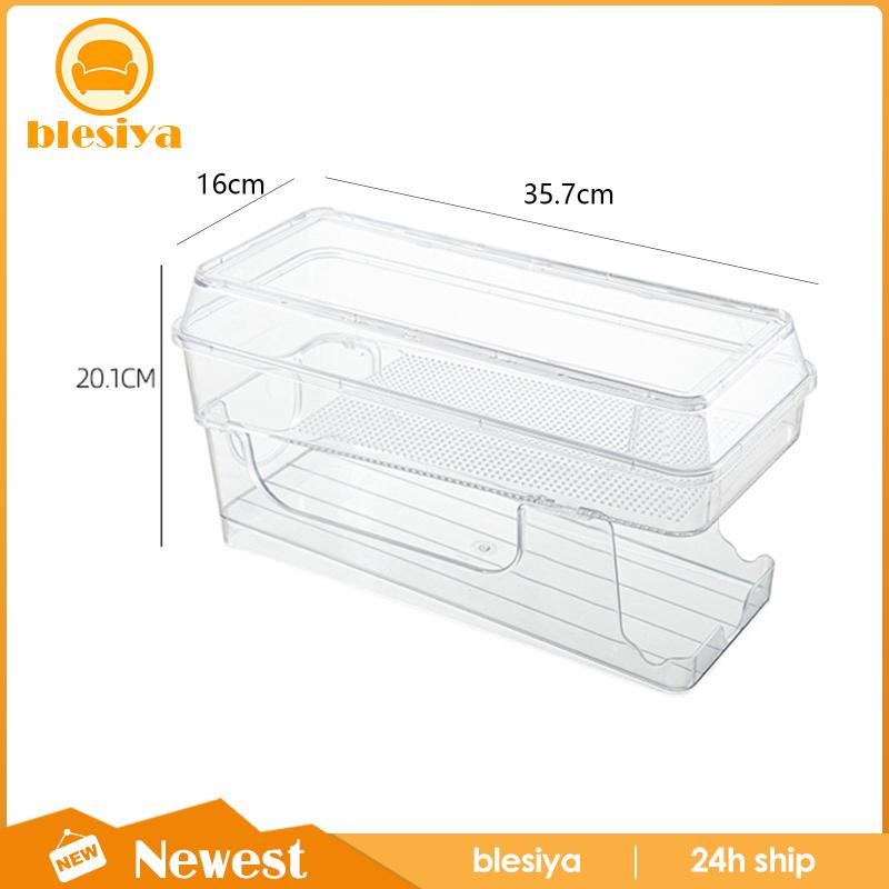 [Bresiya] Giá Đựng Đồ Uống Cuộn Tự Động 2 Tầng Cho Pantry