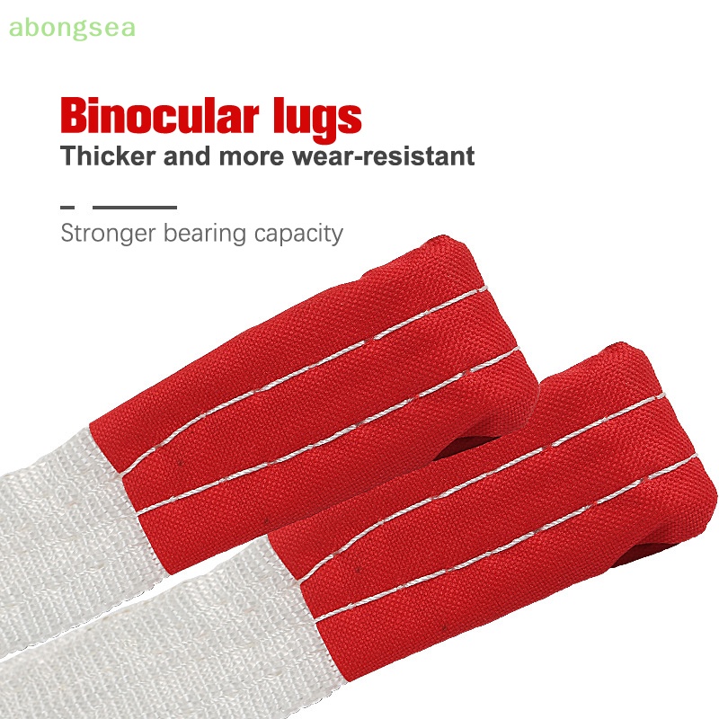 Abongsea Dây Đai An Toàn 1Tx1M 2Tx1M Bằng Polyester Chống Mòn Màu Trắng