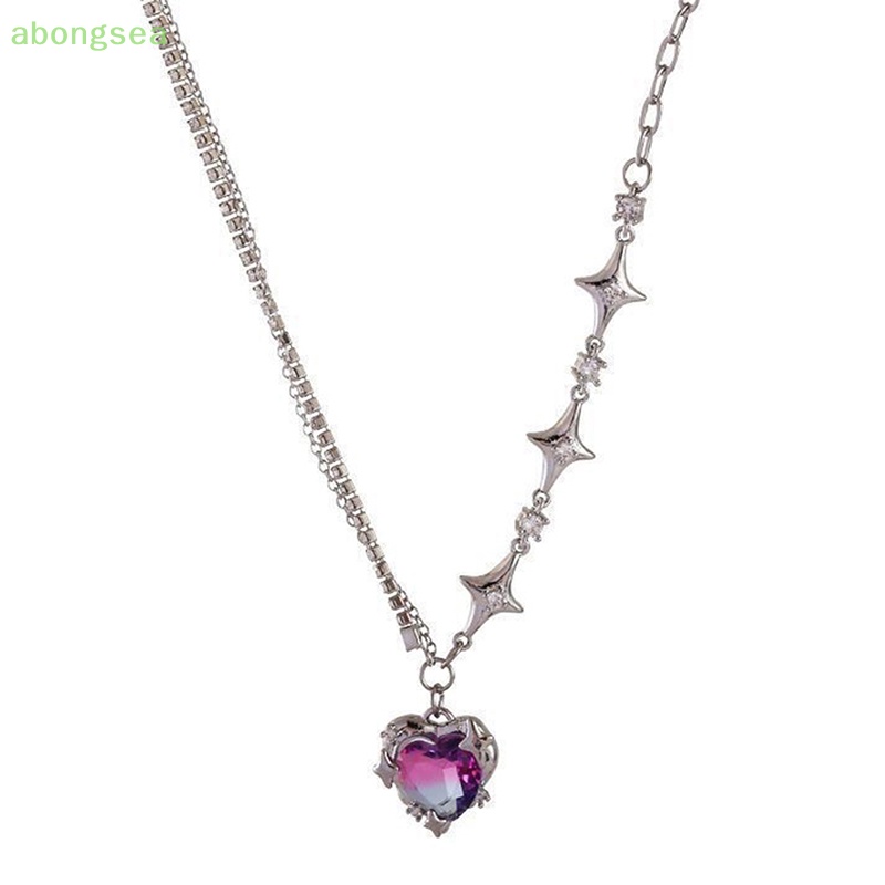 Vòng cổ Mặt Hình Ngôi Sao / Trái Tim Đính Đá Thời Trang Hàn Quốc Bongsea Y2k