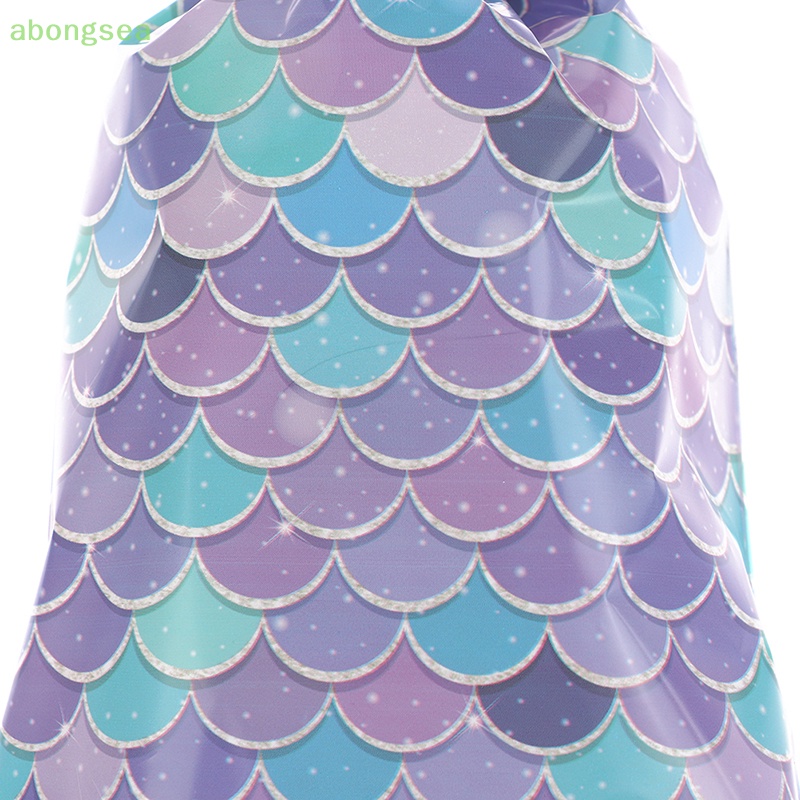 50 Túi Nhựa Đựng Quà Có Dây Buộc In Hình Nàng Tiên Cá