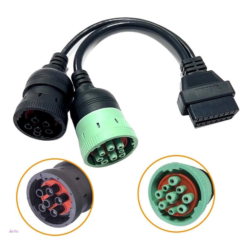 Thiết Bị Chẩn Đoán Lỗi Ô Tô OBD2 16 Pin Sang J1708 6pin Và J1939 9 Pin