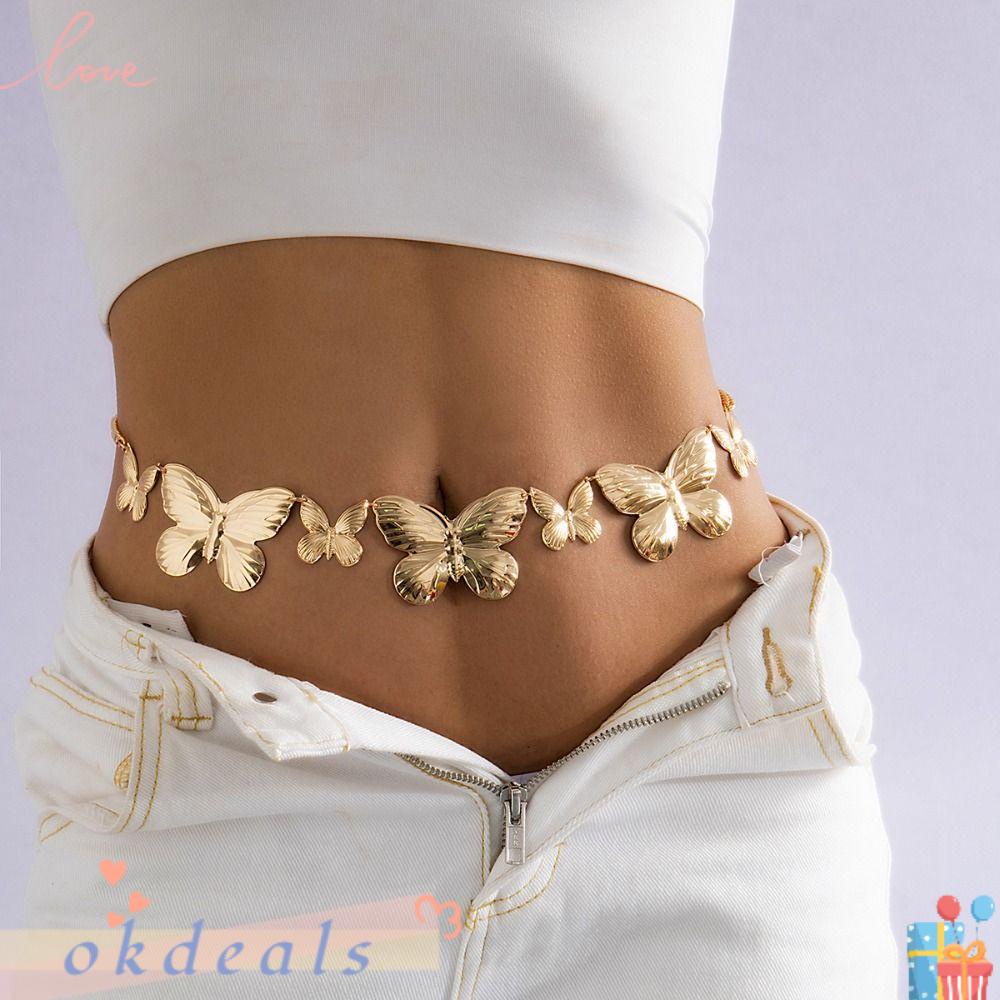 Dây Xích Đeo Thắt Lưng Hình Bướm Thanh Lịch Hợp Thời Trang Đi Biển Mùa Hè
