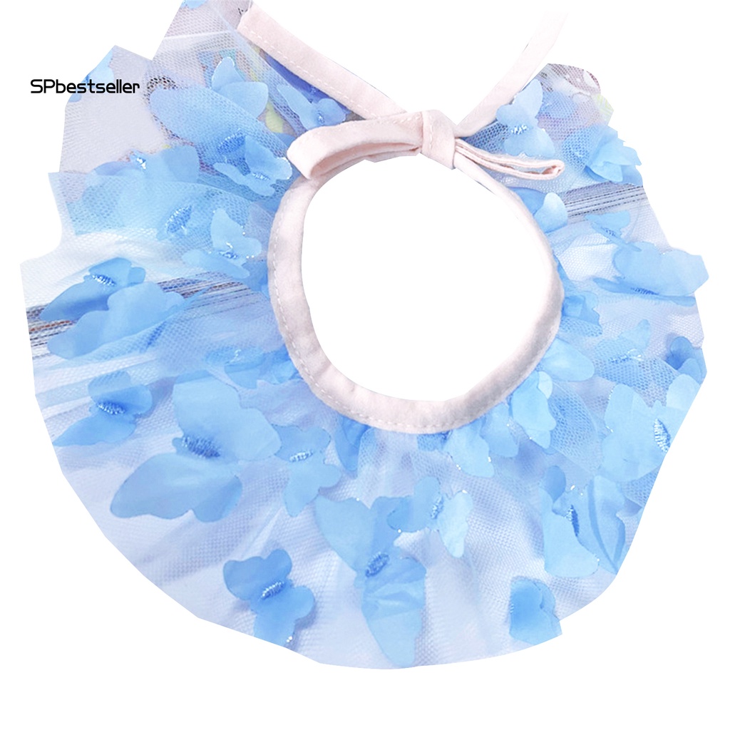 Yếm Đeo Cổ Bằng Polyester Họa Tiết Bướm 3D Lãng Mạn Thoải Mái Dành Cho Thú Cưng