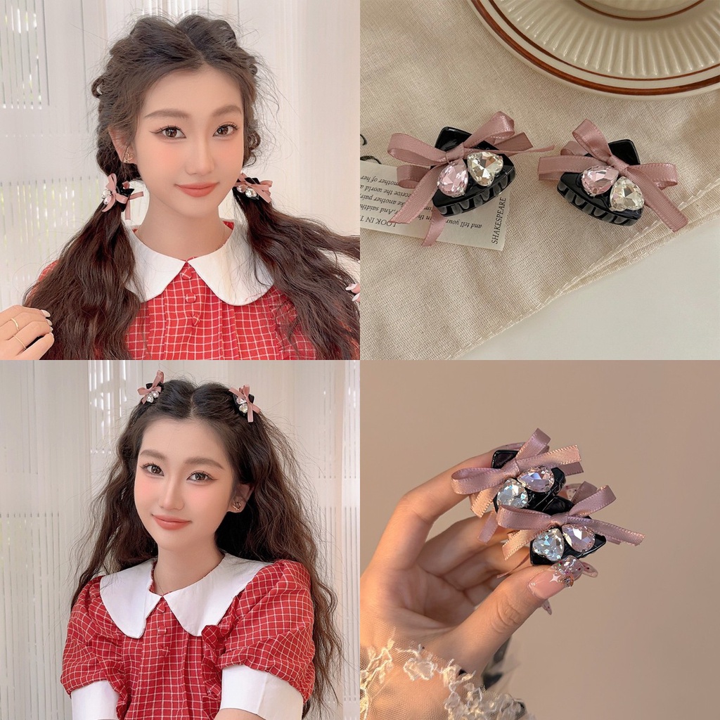 Kẹp Tóc Nơ Màu Hồng Thiết Kế Mới Đơn Giản Thời Trang Mùa Xuân Theo Phong