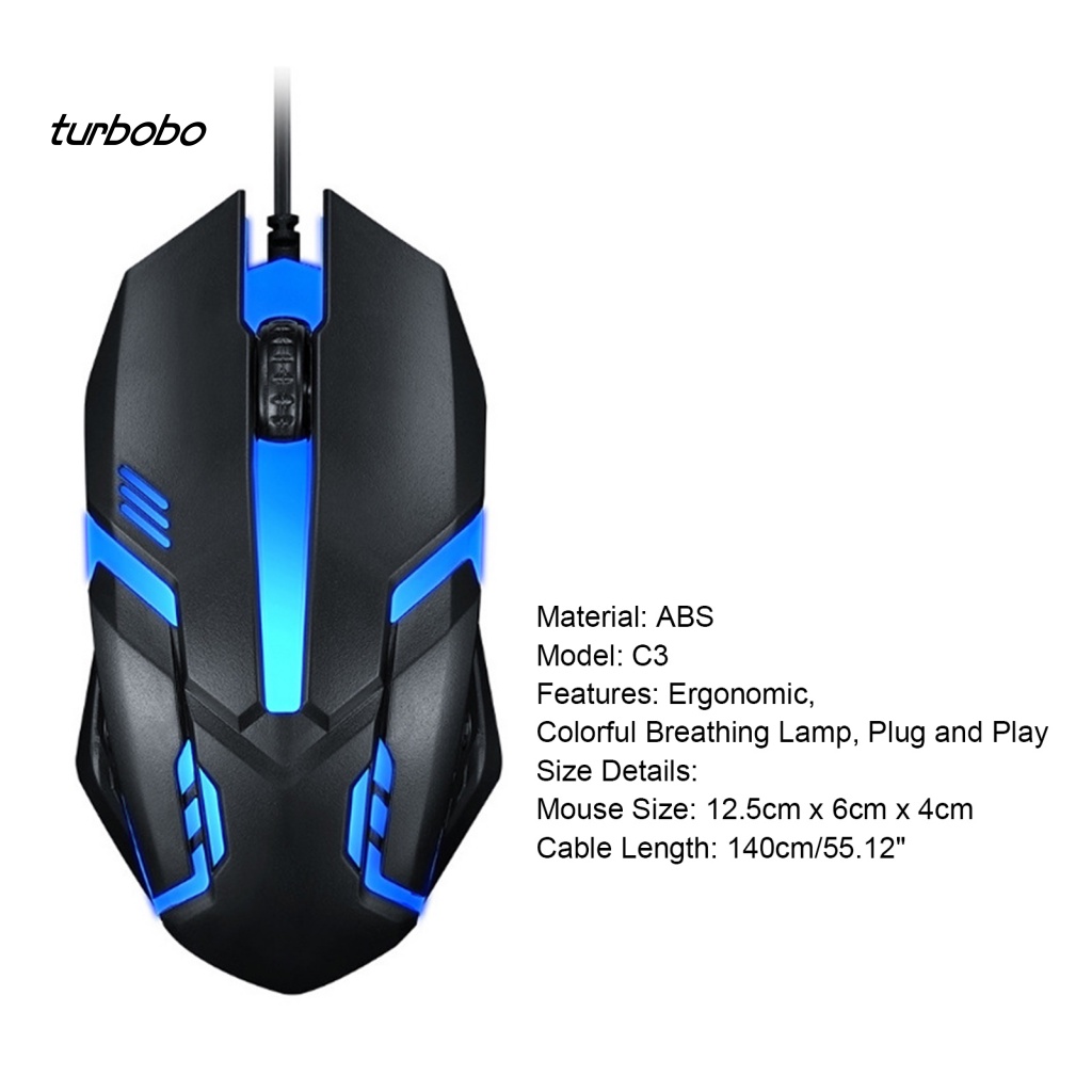 Chuột Quang Chơi Game Có Dây turbobo