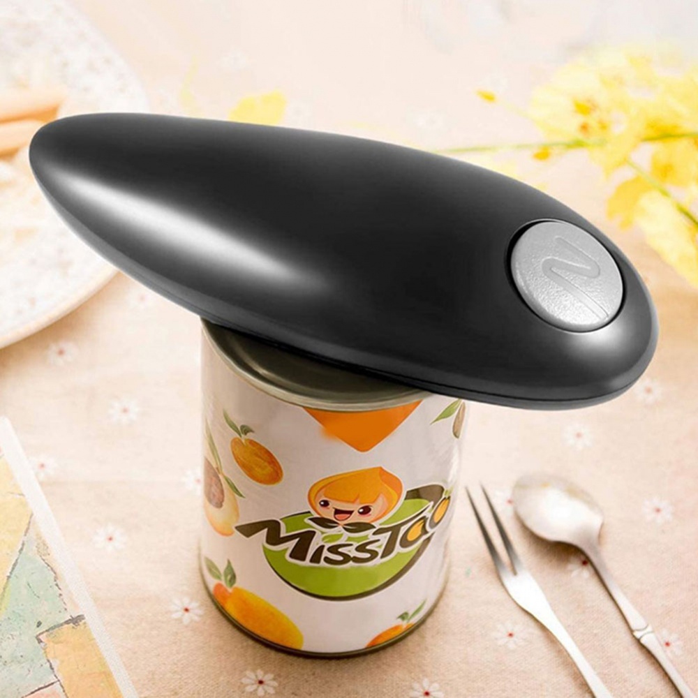 Dụng Cụ Mở Nắp Lon Bằng Điện ABS Màu Đen Rảnh Tay Tiện Lợi