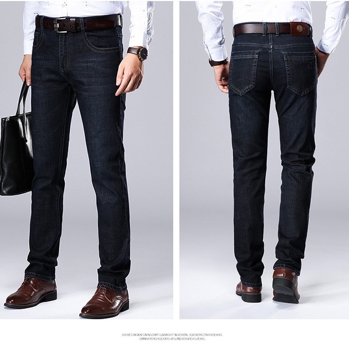 Quần Jeans Dài Ống Đứng Co Giãn Mềm Mại Thoáng Khí Thời Trang Xuân Thu Cho Nam D1 D1DC 2023