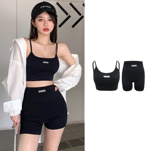 Bộ thể thao tập yoga gym SWEET LOVE chất gân tăm co dãn free size