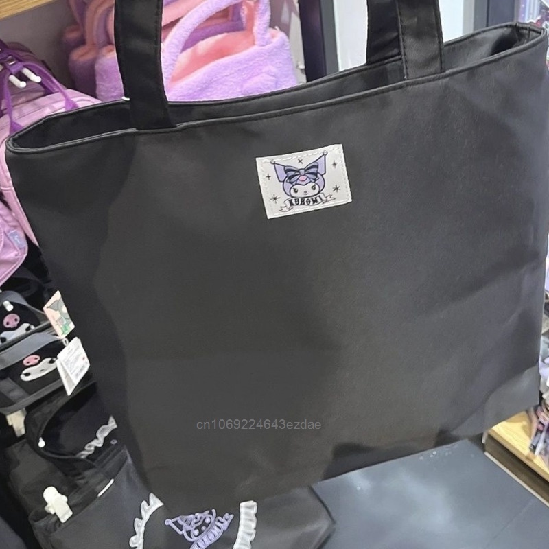 SANRIO Túi vải Sức Chứa Lớn Họa Tiết Hoạt Hình Kuromi Dễ Thương Thời Trang Thu Đông
