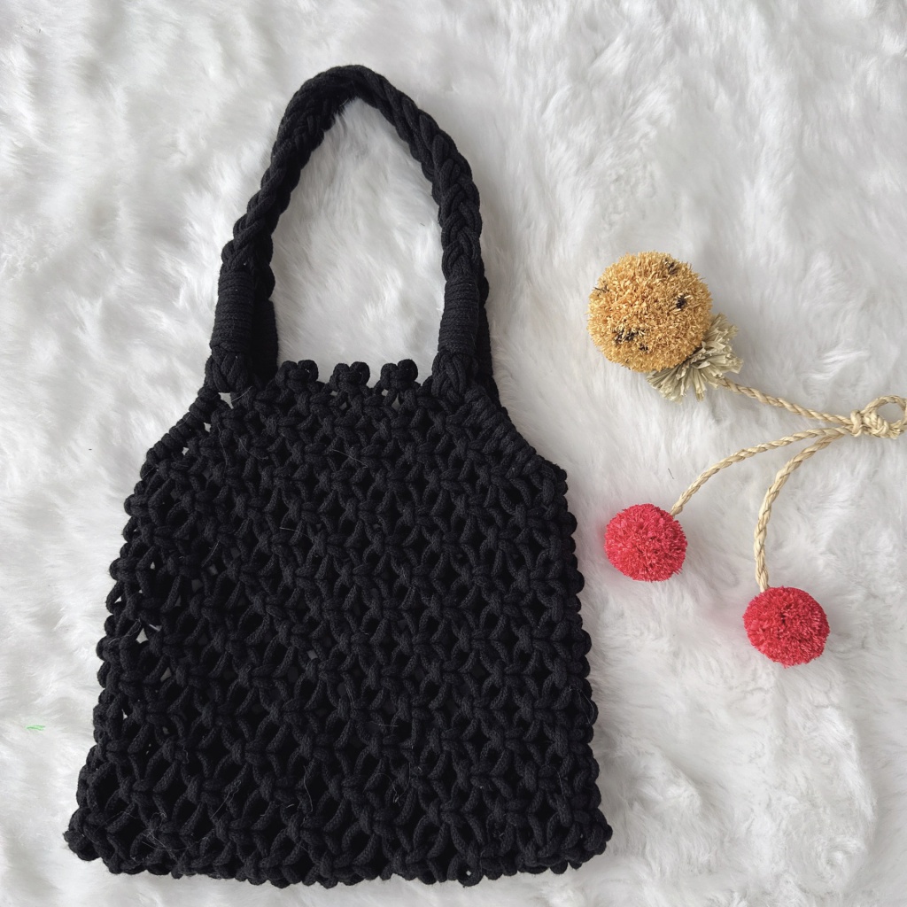 Túi Dệt Lưới Thời Trang Xinh Xắn Nhỏ Gọn Tiện Dụng