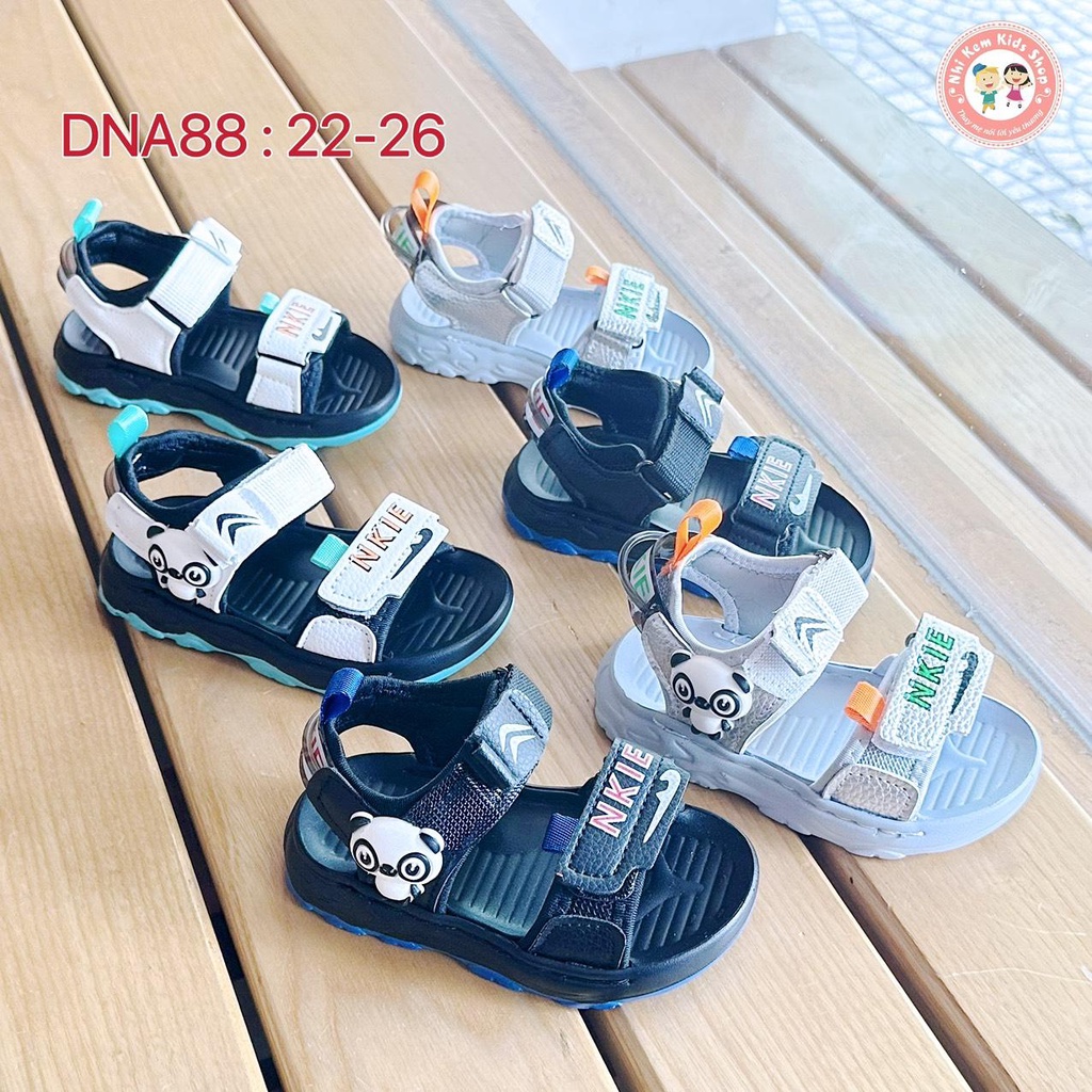 Sandan cho bé trai-dép quai hậu quảng châu cham gấu mềm nhẹ đế chống trượt cho bé từ 1-4 tuổi DNA88 Nhi Kem Kids Shop