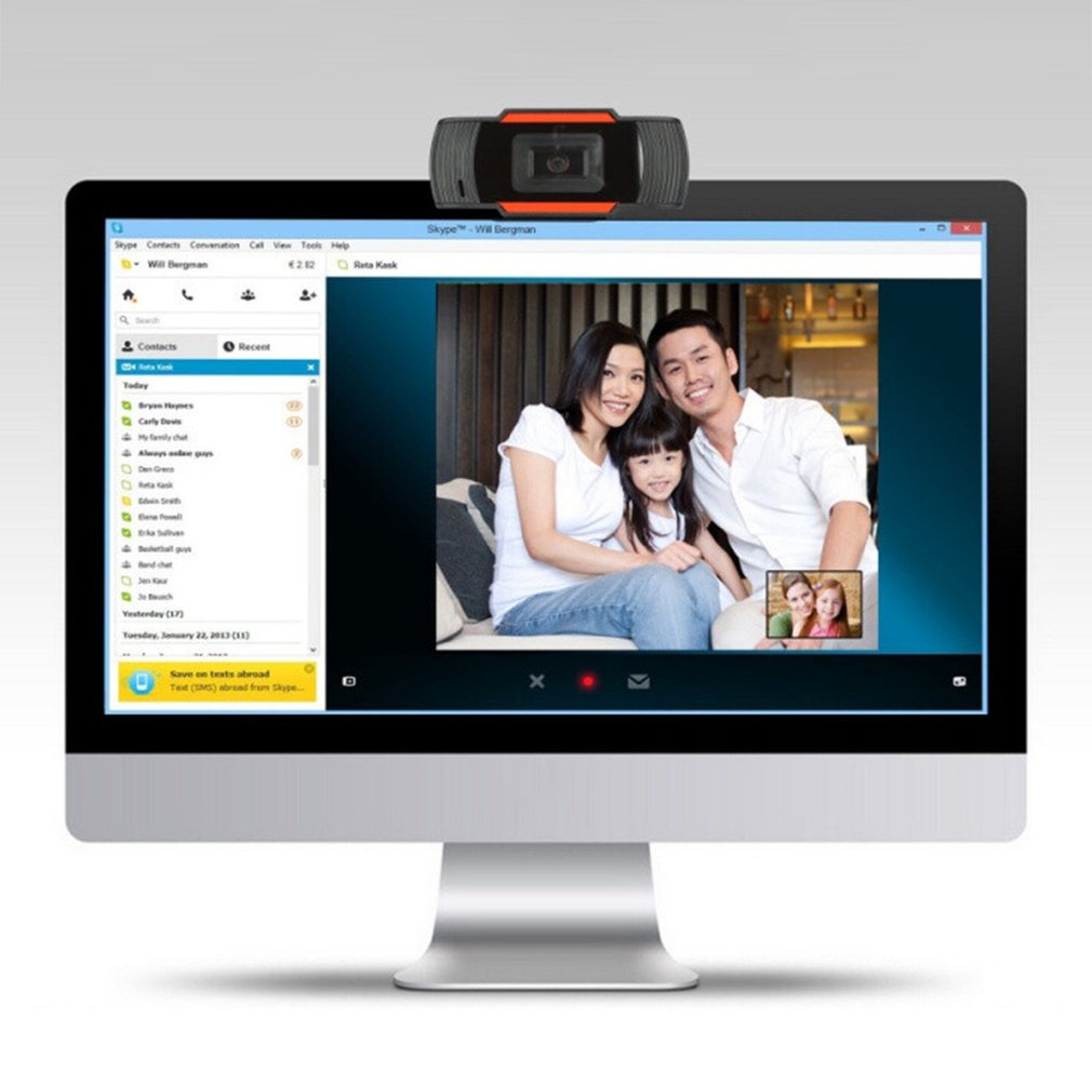 Webcam Camera Drive-Free Conference High Definition Web Cam Video Recording Mic Computer Pc Laptop Accessory [Q/5]