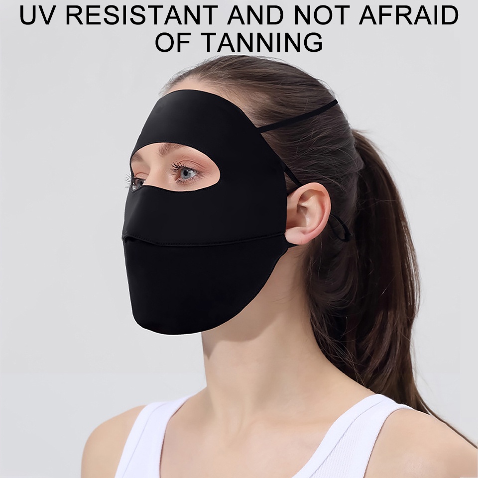 Khẩu Trang Kini Bằng Lụa Lạnh Mỏng Thoáng Khí Chống Tia UV Bảo Vệ Toàn Diện Cho Nữ
