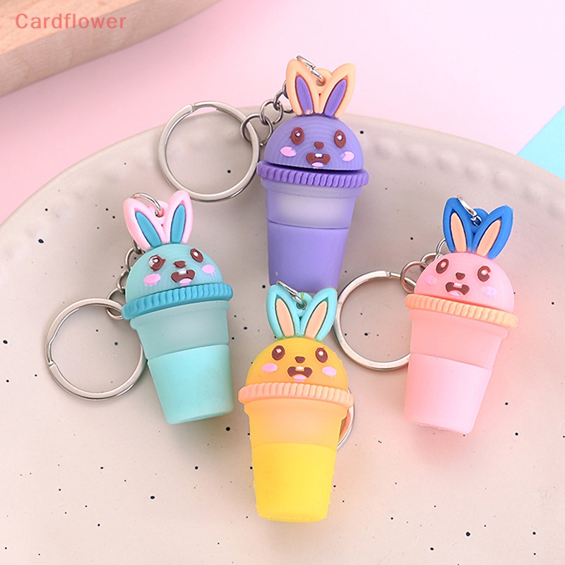 < Cardflower > Móc Khóa Hình Cây Kem Ba Chiều Sáng Tạo Trang Trí Túi Xách Mới