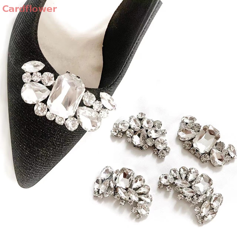 1 Phụ Kiện Kẹp Giày Cao Gót Đính Đá Lấp Lánh Trang Trí Mới