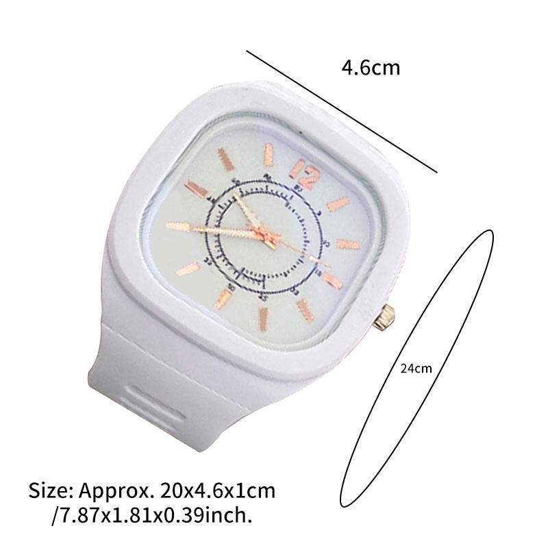 Đồng Hồ Đeo Tay Mặt Vuông Màu Phong Cách Hàn Quốc Dễ Phối Đồ Thời Trang Mùa Hè Cho Học Sinh Nữ JP6