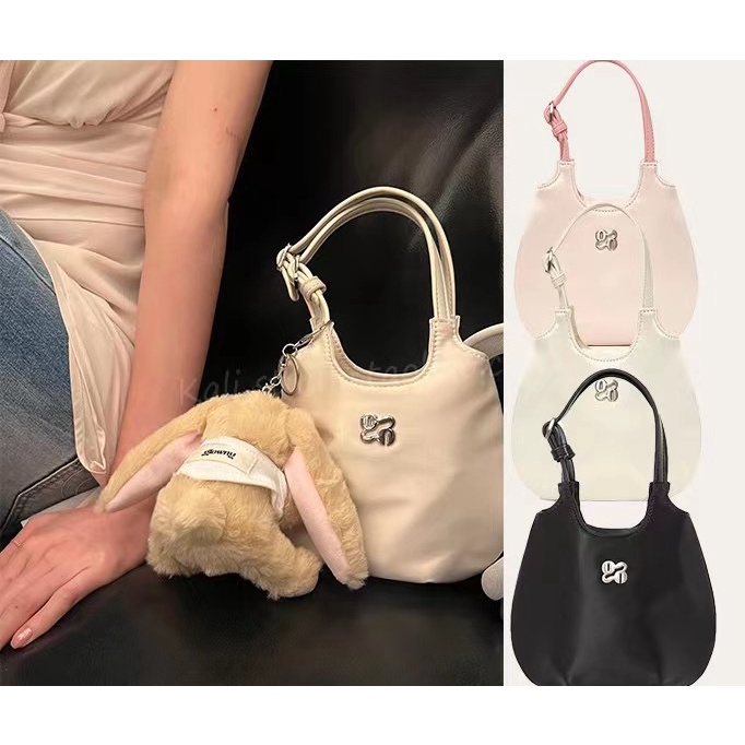 Túi Xách Đeo Vai Bằng Nylon Satin Trọng Lượng Nhẹ Thời Trang Hàn Quốc Thiết Kế Một Bên Vai