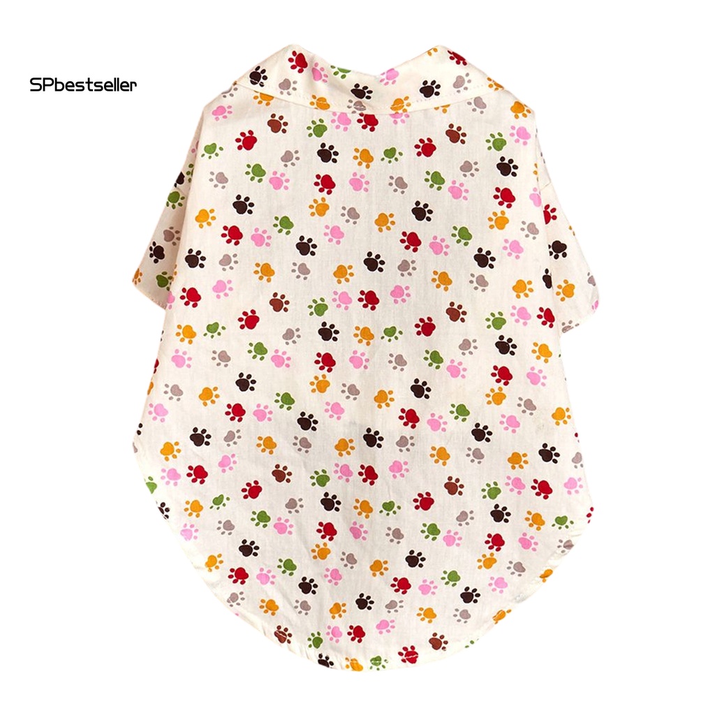 Spbestsellwr Áo Sơ Mi Siêu Mềm Thoáng Khí Hai Lớp Họa Tiết Dấu Chân Nhiều Màu Mùa Hè Cho Thú Cưng